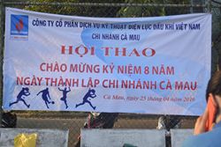 Hội thao mừng Kỷ niệm 8 năm thành lập chi nhánh Cà Mau