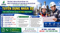 Chi nhánh Nhơn Trạch thông báo tuyển dụng năm 2026 ( Kỹ sư điện, kỹ sư cơ khí, công nhân cơ khí, công nhân điện, nhân viên lái xe)